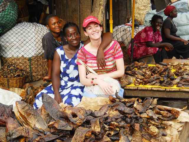 Visitor to Ghana with friendly native